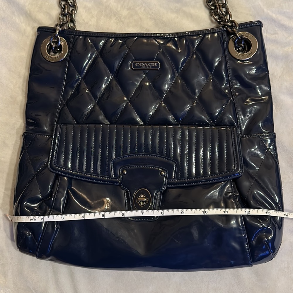 Coach poppy liquid glass navy two way - Picture 16 of 17